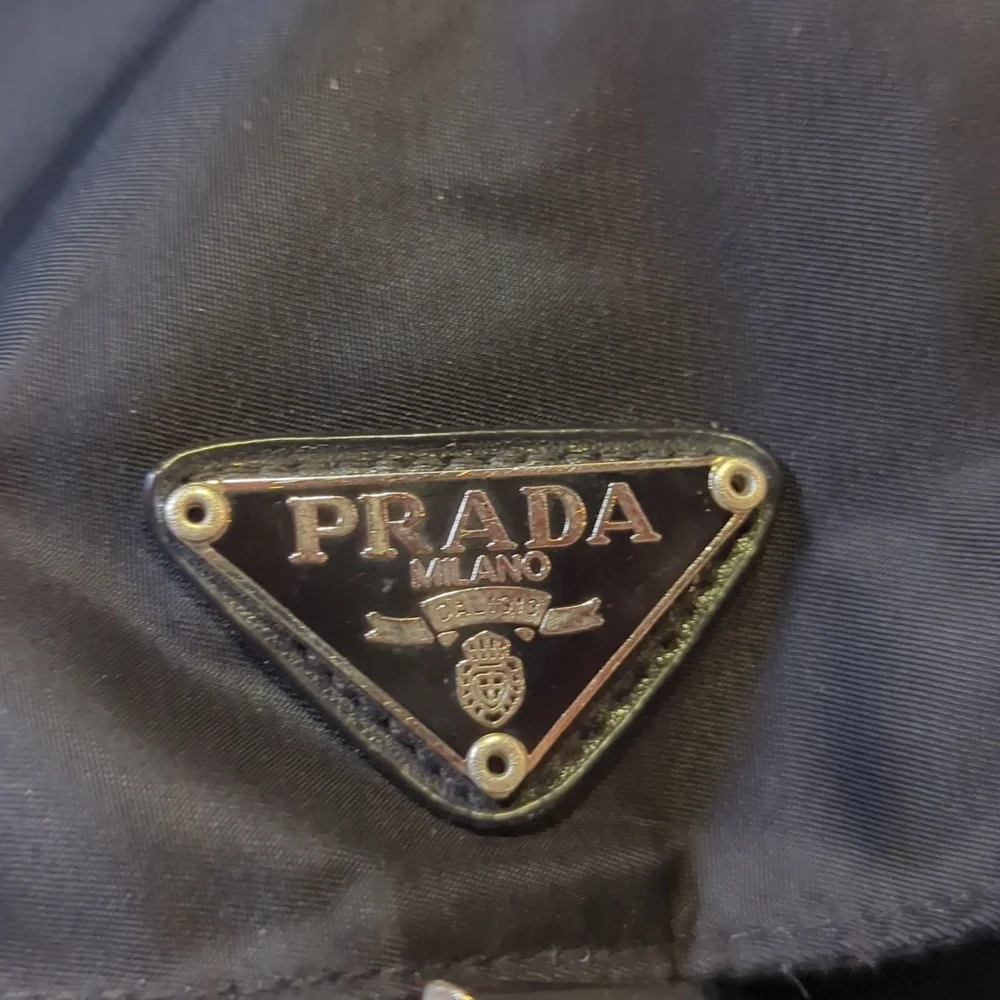 Prada Tessuto Black Nylon Backpack Double Pocket Drawstring Buckle Designer - Picture 9 of 11